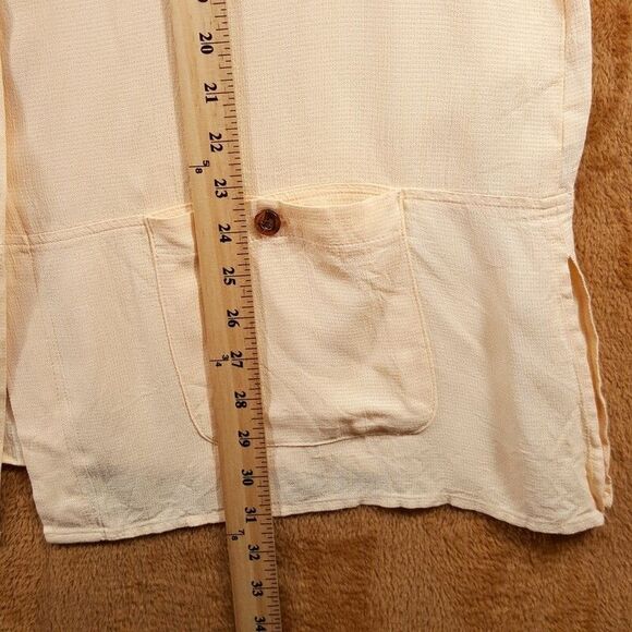 DIANE VON FURSTENBERG Top Womens 2X Pastel Orange Button Up Sleeveless Tunic - Picture 5 of 6